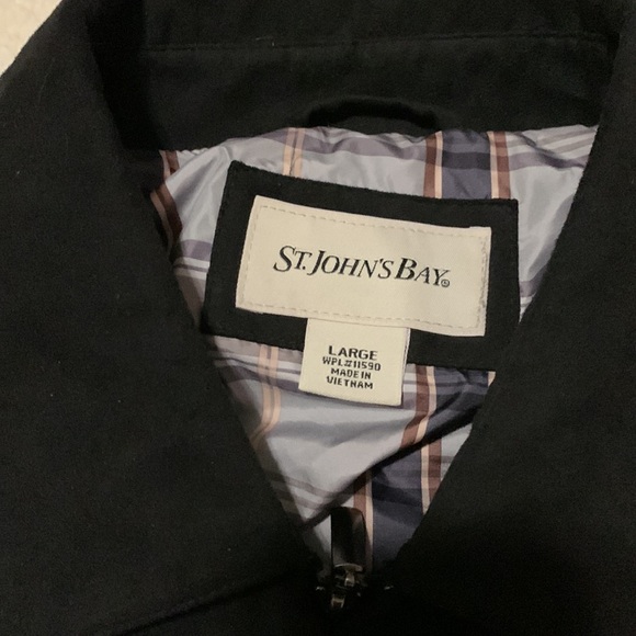 St. Johns Bay Classic Black Zip up Jacket - Picture 2 of 4